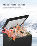 Northair black Low temperature Chest Freezer - 3.5 Cu Ft with 2 Removable Baskets - Reach In Freezer Chest - 14℉ to -40℉ (ProBlack)