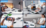 12-in-1 Charging Station USB C Power Strip with 5ft Cord and Plug,200W GaN IV USB C Charger Block,4 AC Outlets,8 USB for MacBook,iPhone 18/17/16/15,Fast Charging Desktop Charger for Office,Home