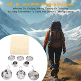 Aomiun 8PCS Stainless Steel Camping Cooking Set Cookware Mess Kit Cook Pots and Pan Set with Plates Cups, Lightweight Camping Cookware for Hiking Backpacking Outdoor Cooking and Picnic