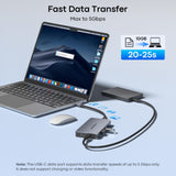 UANTIN Laptop Docking Station 3 Monitors, 8-in-1 USB C Dock with 2 HDMI, DP