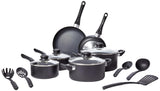 Non-Stick Cookware 15-Piece Set, Pots, Pans and Utensils, Black Amazon Basics