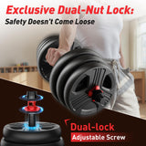 FDS1 Adjustable dumbbell set, 90lbs Free Weights set with upgraded nut, 5 in 1 Weight Set Used as Kettlebells, Barbell, Push up Stand, Fitness Exercise for Home Gym Suitable Men/Women