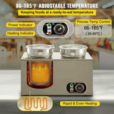 OGMOYT Buffet Server Food Warmer, 4 x 7L Commercial Food Warmer, Electric Soup Warmers Buffet Food Warmers, Steam Table for Restaurant
