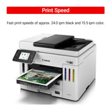 Canon Megatank GX7120 Wireless All-in-One Printer, Print, Copy, Scan and Fax with 2.7" LCD Touch Screen, White