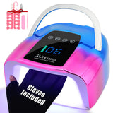 UV LED Nail Lamp Dryers Cordless 128W Portable Rechargeable UV Light for Gel Nails Polish Kit,Fast Curing Wireless Builder Gel Lamp with Sensor 3 Timer LCD Display 48 LED,Manicure Pedicure Art Tools