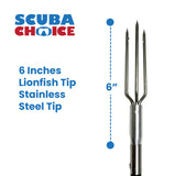 Scuba Choice Carbon Fiber 3.5' One Piece Spearfishing Carbon Fiber Pole Spear with Lionfish Barb Tip Scuba Choice