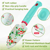 Garden Tools Set WANCHI 10 Piece Heavy Duty Floral Garden Tool Set Gardening Gifts for Women Men Birthday Rust-Proof Aluminum
