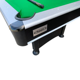 RACK Scorpius 7-Foot Multi-Game Pool Table (Green Felt with Black Body) - Full-Size Billiards with Table Tennis Top