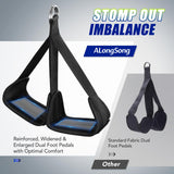 ALongSong Pull Up Assistance Bands with Foot Support Pedal - Upgrade Heavy Duty Resistance Bands Adjustable Weight/Height with 5x80Lbs Bands&Measured Strap for Strength Training Home Gym Core Workout