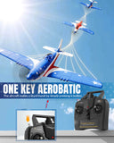 volantexrc RC Plane, 4 Channel Remote Control Airplane P51d Mustang with Gyros, Aileron, Aerobatics, 3 Modes to Fly for Adults & Beginners (Multi Color)