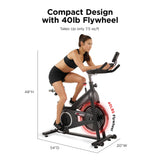 EFITMENT Magnetic Exercise Bike, Ultra-Stable Stationary Bike with Quiet Belt Drive, Indoor Cycling Bike for Home Cardio Workout, LCD Monitor IC014