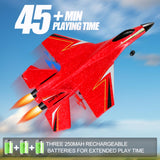 crohorizon RC Planes for Ages 14 Years and up,Remote Control Airplanes Toys for Teen,2CH Outdoor Foam RC Glider Fighter Jet for Teen and Adults Hobby Red