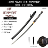 Hand Forged 1060 Demi-God Katana, Heat Tempered Full Tang Samurai Sword