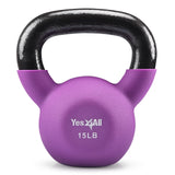 Yes4All Neoprene Coated & Kettlebell Sets - Hand Weights for Home Gym & Dumbbell Weight Set training 15 lb Yes4All