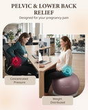 Trideer Yoga Ball Chair with Base for Office Desk, Exercise & Stability Ball Seat, Pilates Ball for Core Training, Pregnancy Ball for Comfort, Back Pain Relief & Active Sitting