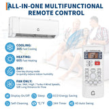 GarveeHome SEER 18.5 12000BTU 230V Mini Split Air Conditioner | Energy-Efficient Inverter AC System with WiFi, Remote Control & Easy Installation Kit for Rooms Up to 750 Sq.Ft