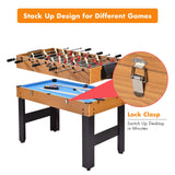 GYMAX 3 in 1 Multi Game Table, 49 Inch with Foosball Hockey & Billiards, Competition Sized Combo Game Table for Home, Game Room, Bar, Party, Club