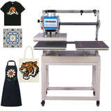 16x24 Auto Dual Platen Heat Press Machine Large Format with Adjustable Infrared Positioning, Pneumatic Heat Press Machine Auto Pressure with Up-Sliding Function - Sublimation Transfer Machine