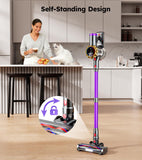 Cordless Vacuum Cleaner,Upgraded 550W 45KPA 60Mins Vacuum Cleaners for Home,Self-Standing Stick Vacuum with LED Display,8 in 1 Lightweight Anti-tangle Wireless Vacuum for Pet Hair Carpet Hard Floors