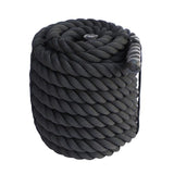 Battle Rope 9.18/9.8ft Length Heavy Battle Exercise Training Rope Workout Rope Fitness Rope for Strength Training Homes Gym, 25mmx2.8m Black B Baosity