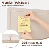 OUKMIC 48" x 36" Foldable Self-Adhesive Felt Bulletin Board, Oatmeal