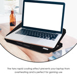 Metal Laptop Cooling Pad Stand with Fan for 14 to 17 Inch Computers