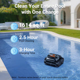 (2026 Upgrade) WINNY POOL CLEANER C1 for Inground & Above Ground Pool, 4-in-1 Wall & Waterline Cleaning up to 1,614 Sq.ft, 150 Mins Runtime, APP Control, Smart Navigation & Weekly Custom Plan