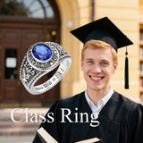 Oseew 2027 Men Custom Pattern Graduation Ring Gift Box Style2