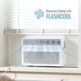 Keystone 18,000 BTU 230V Window Mounted Inverter Air Conditioner with Quiet, High Efficiency Operation and Remote, Window AC Unit for Apartment, Living Room, Bedroom, Large Rooms up to 1000-Sq. Ft.
