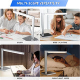 Hengsense 2-Pack Aluminum Desk Lamp with Charging Station,15W Table Lamp