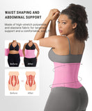 FeelinGirl Waist Trainer Belt Hook Loop Cincher for Tummy Control Workout Daily Wear Shaping Waistbands Deep Pink XXL
