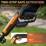 Battery Operated Cordless Tiller for Gardening with 4.0Ah Battery & Charger - Up to 60 Minutes Runtime, 9in Tilling Width & 7in Depth, Lightweight Small Powered Rototiller for Patio Pots, Raised Beds
