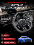 TESFEEL Real Carbon Fiber Steering Wheel for Ford Mustang 2018-2023