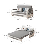 NessCarsti 62.2" W Convertible Pull-Out Sleeper Sofa Couch with Storage