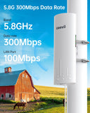 Wireless Bridge and WR3000K WiFi Router Kit, 5.8G 3KM Point to Point Wireless Bridge Outdoor