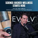 EVOLV Hydrogen Water Bottle Generator - SPE & PEM Water Ionizer 5PPM, Highest Concentrated Dose - 8oz Hydrogenated Water Bottle for Improved Energy & Inflammation Support - Convenient & Easy to Use