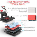 Heat Press Machine 5 in 1 Combo Heat Press 12 x 15 Inch Heat Transfer Machine 360-Degree Swing Away Digital Shirt Printing