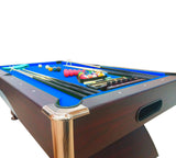 8 Foot Pool Table Billiard Table Modern Style Blue Felt – Bellagio
