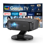 [1500ANSI/ Google TV] Smart Projector with WiFi and Bluetooth, SOPYOU Portable Outdoor Projector 4K Support, Auto Focus & Keystone, Built-in Apps, Indoor Home Theater with 360° Rotatable Stand