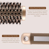 Jaasuee Nano Thermal Ceramic & Ionic Round Hair Brush with Boar Bristles, Enhances Shine and Texture, Ideal for Styling, Curling, and Drying