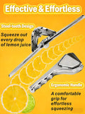 iStarcas Lemon Squeezer, Stainless Steel Lemon Juicer, Hand Juicer, Manual Citrus Squeezer, Handheld Squeeze Lemons Citrus Lime Orange (Silver)