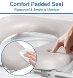 Soundfuse Toilet Seat Riser for Seniors, FSA HSA Eligible Raised Toilet Seat with Handles, Adjustable Height & Width, 400lb Handicap Elevated Toilet Seat, Fit Any Toilet