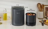 Food Cycler Eco 3 Compact Kitchen Food Recycler | Indoor Composter Bin Alternative | Electric Countertop Food Waste Disposer with Odorless 3.5L Indoor Food Waste Bin for Easy Waste Management | Grey