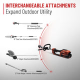 DCK 58V Multi-Head String Trimmer Cordless, 15" Brushless Weed Wacker with Rapid Reload and Auto Feed, 3-Speed Multi-Head Lawn Edger, Electric Weed Eater for Grass, 4.0Ah Battery and Charger