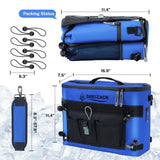 Dreizack Blue Insulated Kayak Cooler Bag, 1.584 Quarts Capacity, Waterproof PVC Material, Side Opening Cover Design, Adjustable Padded Shoulder Straps, 16 Hours Leakproof