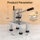 ARINOO French Fry Cutter,Professional Potato Cutter Slicer with Stainless Steel Blades,Stainless Steel Vegetable Chopper for Potato,Carrot,Cucumber,Onion,Home Use(3/8", 1/2", 1/4" Blades)