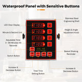 BEAMNOVA 4 Channel Digital Kitchen Timer with Loud Adjustable Alarm, Stainless Steel Commercial Cooking Timer for Restaurant, 0-99h Hours Minutes and Seconds Countdown