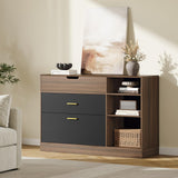 Home Office Storage Filing Cabinets w/ 2 Drawers & Adjustable Shelf, Hanging File Drawer Fits Letter, Legal, A4 for Living Room, Dining Room,