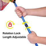 Kids Fishing Net, Telescoping Bait Net, Minnow Net, Butterfly Net - 11.4" Net Depth, Handle Extends to 30" for Easy Catch and Release (Blue-1pack)