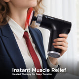 Setkenz Massage Gun with Heat and Cold Head – Deep Tissue Muscle Massager for Pain Relief – 10 Heads – Quiet, Portable, Hot & Cold Therapy – Full Body Recovery for Athletes & Professionals